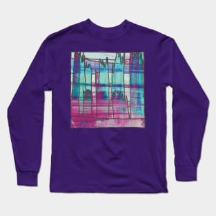 Liminal Space II Sky Blue Abstraction Long Sleeve T-Shirt